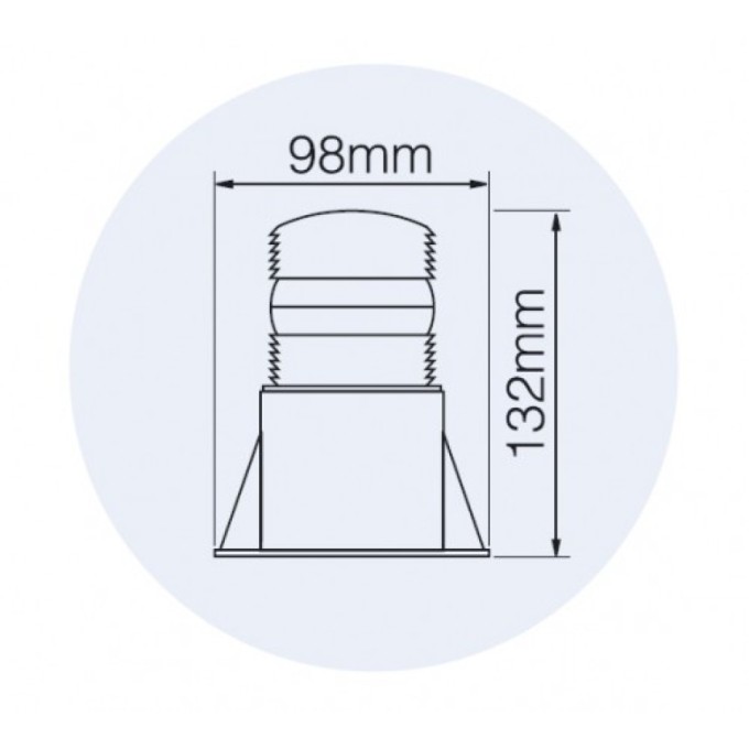 Girofar Xenon Multivoltaj Ultracompact Ingust 12-80V 2W cu fixare in 2 puncte